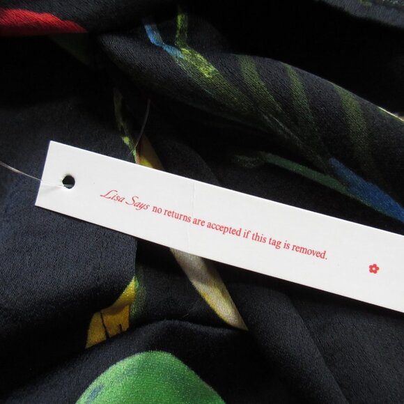 NWT LISA SAYS GAH Penelope Midi in Museo Nero Satin Dress XL - Picture 7 of 8